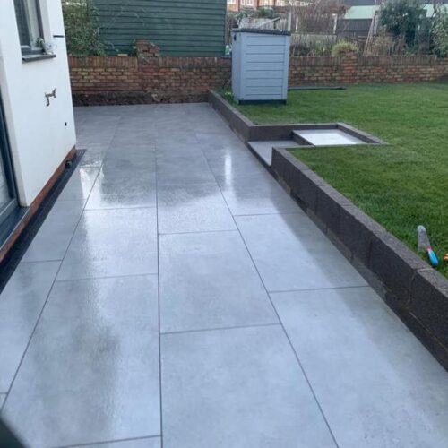 porcelain patio steps retaining wall 14