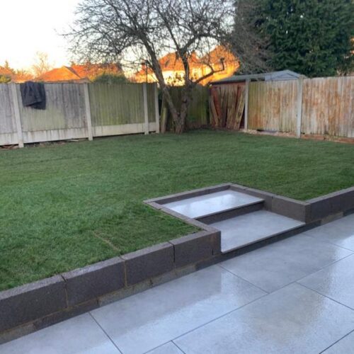 porcelain patio steps retaining wall 16