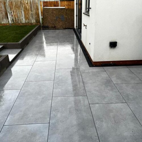 porcelain patio steps retaining wall 17