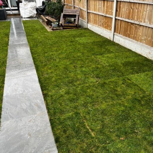 back garden path turf corringham 03