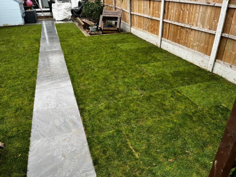 back garden path turf corringham 03