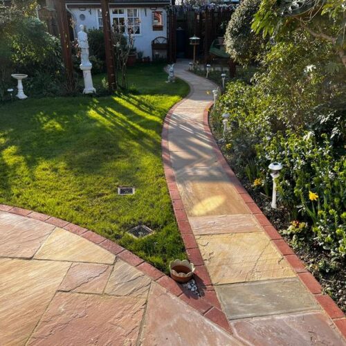 east tilbury sandstone patio garden 07